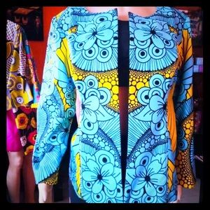 African Ankara Crop neck, long sleeve jacket